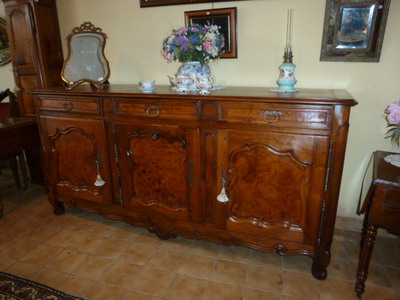 Buffet enfilade en noyer et orme
